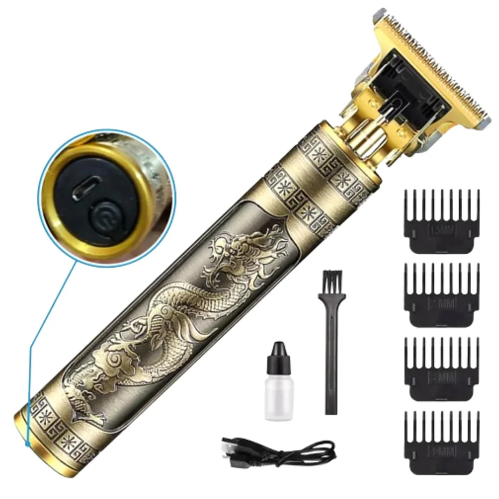 Vintage T9 Electric Rechargeable Trimmer Metal Body , Big Battery