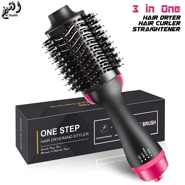 this product is describe three different description, highlights, and details (One Step 3 in 1 Hair Dryer &amp;amp;amp; Styler | Hair Dryer Brush | Hot Air Brush | Hair Volumizer | Blow Dryer Brush | Hair Straightener &amp;amp;amp; Curler | Electric Hair 