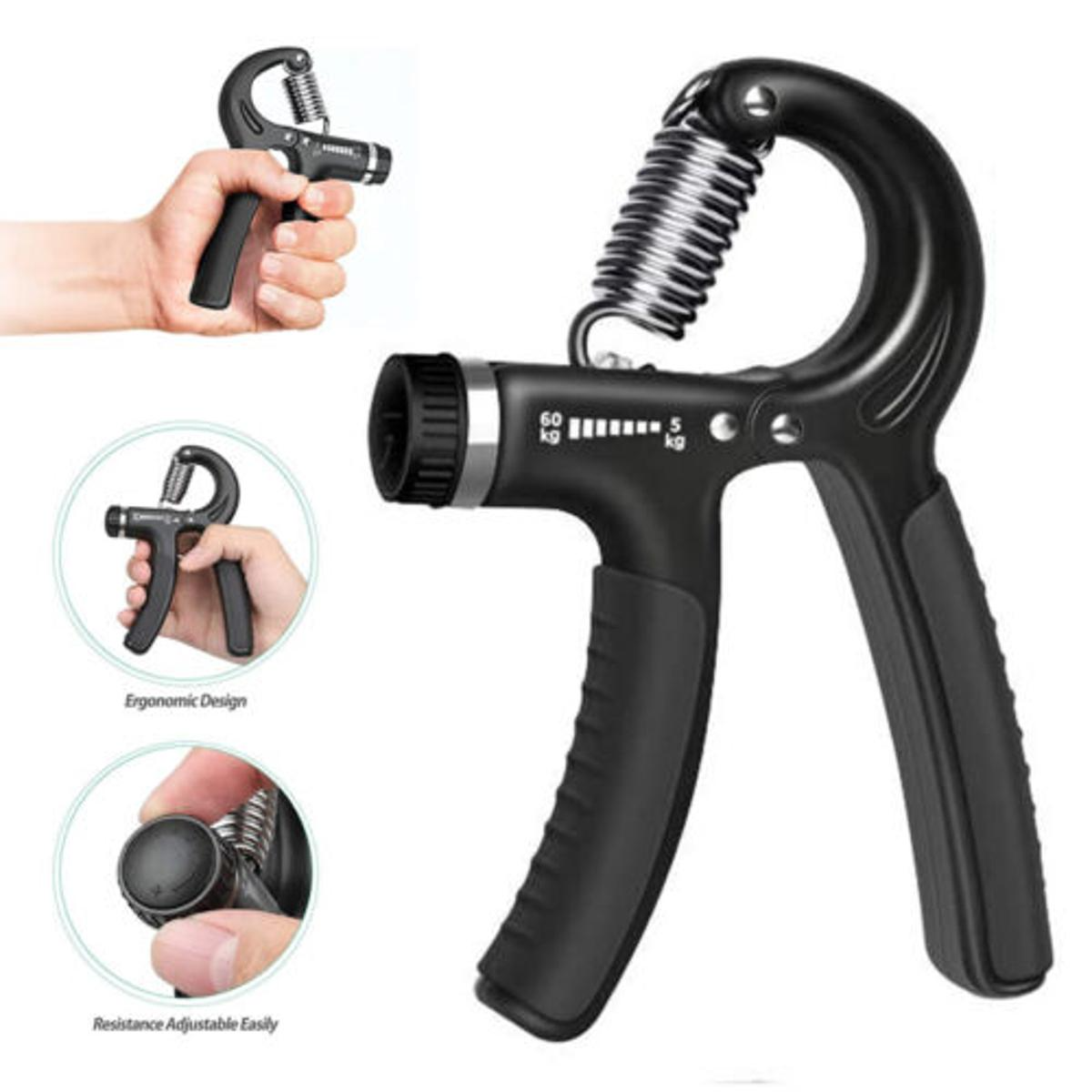 Hand Gripper Counter / Without Counter Adjustable Resistance Automatic Counting Non-Slip Hand Grip Strength Trainer Fingers Wrist Forearm Exerciser Workout Gear Home Gym Exercise Equipment