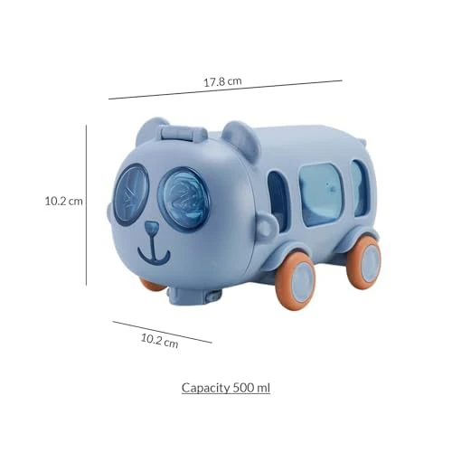 Bus Bottle Panda – Cute Panda Water Bottle for Kids with Straw (Portable &amp;amp; Leakproof)