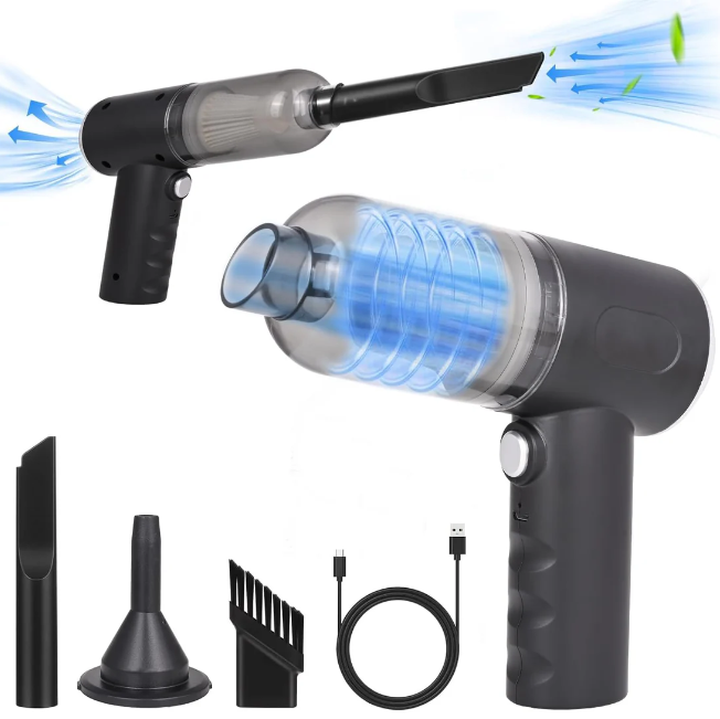 3 In 1 Portable Vacuum Cleaner - Car Cleaner Wireless Rechargeable Vacuum Cleaner 3 In 1 Handheld Vacuum Cleaner And Air Blower Vehicle Interior Cleaner